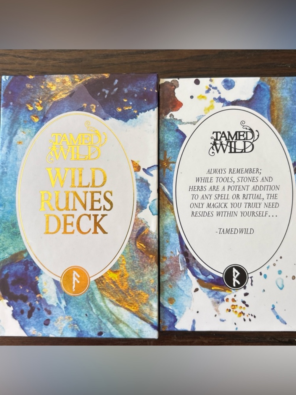Wild Runes Deck Oracle Cards - Blue & Gold Box